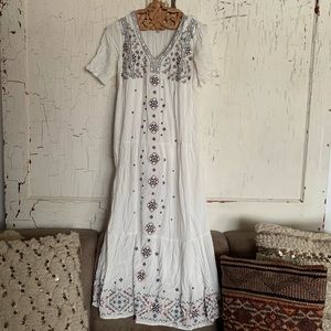 Embroidered Maxi Dress
